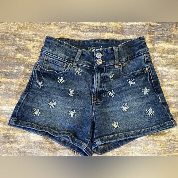 wonder nation Pants - Wonder Nation Girls' Floral Slouchy Denim Shorts